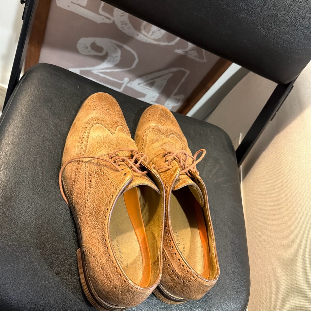 Cole Haan Classic Tan Brogue Men's Shoes Wingtip